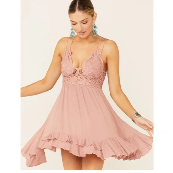 NWT Free People Adella small rose slip dress - Picture 2 of 8